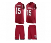 Men's Nike Arizona Cardinals #15 Michael Floyd Limited Red Tank Top Suit NFL Jersey