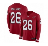 Men's Nike Arizona Cardinals #26 Brandon Williams Limited Red Therma Long Sleeve NFL Jersey