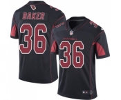 Men's Nike Arizona Cardinals #36 Budda Baker Limited Black Rush Vapor Untouchable NFL Jersey