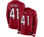 Men's Nike Arizona Cardinals #41 Antoine Bethea Limited Red Therma Long Sleeve NFL Jersey