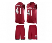 Men's Nike Arizona Cardinals #41 Marcus Cooper Limited Red Tank Top Suit NFL Jersey