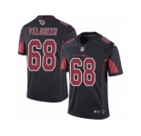Men's Nike Arizona Cardinals #68 Jared Veldheer Limited Black Rush NFL Jersey
