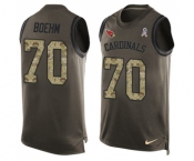 Men's Nike Arizona Cardinals #70 Evan Boehm Limited Green Salute to Service Tank Top NFL Jersey