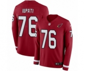 Men's Nike Arizona Cardinals #76 Mike Iupati Limited Red Therma Long Sleeve NFL Jersey