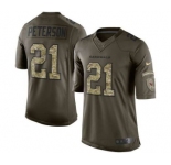 nike nfl jerseys arizona cardinals #21 peterson army green[nike Limited Salute To Service]