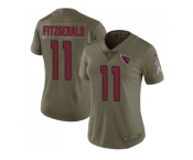 Women Nike Arizona Cardinals #11 Larry Fitzgerald Olive Stitched NFL Limited 2017 Salute to Service Jersey