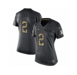 Women Nike Arizona Cardinals #2 Andy Lee Limited Black 2016 Salute to Service NFL Jersey