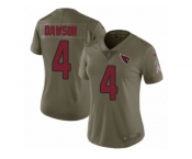 Women Nike Arizona Cardinals #4 Phil Dawson Limited Olive 2017 Salute to Service NFL Jersey