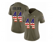 Women Nike Arizona Cardinals #44 Markus Golden Limited Olive USA Flag 2017 Salute to Service NFL Jersey
