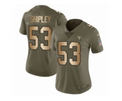 Women Nike Arizona Cardinals #53 A.Q. Shipley Limited Olive Gold 2017 Salute to Service NFL Jersey