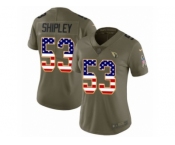 Women Nike Arizona Cardinals #53 A.Q. Shipley Limited Olive USA Flag 2017 Salute to Service NFL Jersey