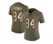 Women Nike Arizona Cardinals #84 Jermaine Gresham Limited Olive Gold 2017 Salute to Service NFL Jersey