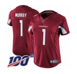 Women's Arizona Cardinals #1 Kyler Murray Red Team Color Vapor Untouchable Limited Player 100th Season Football Jersey
