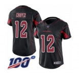 Women's Arizona Cardinals #12 Pharoh Cooper Limited Black Rush Vapor Untouchable 100th Season Football Jersey