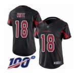 Women's Arizona Cardinals #18 Kevin White Limited Black Rush Vapor Untouchable 100th Season Football Jersey
