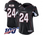 Women's Arizona Cardinals #24 Adrian Wilson Black Alternate Vapor Untouchable Limited Player 100th Season Football Jersey