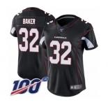 Women's Arizona Cardinals #32 Budda Baker Black Alternate Vapor Untouchable Limited Player 100th Season Football Jersey