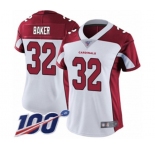 Women's Arizona Cardinals #32 Budda Baker White Vapor Untouchable Limited Player 100th Season Football Jersey
