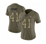 Women's Arizona Cardinals #41 Kenyan Drake Limited Olive Camo 2017 Salute to Service Football Jersey
