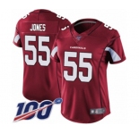 Women's Arizona Cardinals #55 Chandler Jones Red Team Color Vapor Untouchable Limited Player 100th Season Football Jersey