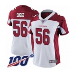 Women's Arizona Cardinals #56 Terrell Suggs White Vapor Untouchable Limited Player 100th Season Football Jersey