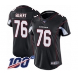 Women's Arizona Cardinals #76 Marcus Gilbert Black Alternate Vapor Untouchable Limited Player 100th Season Football Jersey