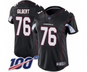 Women's Arizona Cardinals #76 Marcus Gilbert Black Alternate Vapor Untouchable Limited Player 100th Season Football Jersey