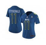 Women's Nike Arizona Cardinals #11 Larry Fitzgerald Limited Blue 2017 Pro Bowl NFL Jersey