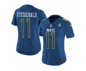 Women's Nike Arizona Cardinals #11 Larry Fitzgerald Limited Blue 2017 Pro Bowl NFL Jersey