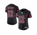 Women's Nike Arizona Cardinals #12 John Brown Black Stitched NFL Limited Rush Jersey