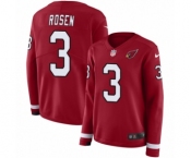 Women's Nike Arizona Cardinals #3 Josh Rosen Limited Red Therma Long Sleeve NFL Jersey