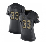 Women's Nike Arizona Cardinals #33 Tre Boston Limited Black 2016 Salute to Service NFL Jersey