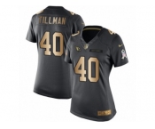 Women's Nike Arizona Cardinals #40 Pat Tillman Limited Black Gold Salute to Service NFL Jersey