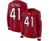 Women's Nike Arizona Cardinals #41 Antoine Bethea Limited Red Therma Long Sleeve NFL Jersey