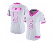 Women's Nike Arizona Cardinals #5 Drew Stanton Limited White Pink Rush Fashion NFL Jersey