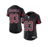 Women's Nike Arizona Cardinals #93 Calais Campbell Black Stitched NFL Limited Rush Jersey
