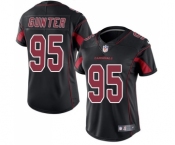 Women's Nike Arizona Cardinals #95 Rodney Gunter Limited Black Rush Vapor Untouchable NFL Jersey