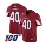 Youth Arizona Cardinals #40 Pat Tillman Red Team Color Vapor Untouchable Limited Player 100th Season Football Jersey