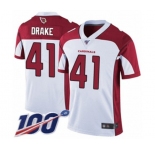 Youth Arizona Cardinals #41 Kenyan Drake White Vapor Untouchable Limited Player 100th Season Football Jersey
