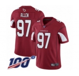 Youth Arizona Cardinals #97 Zach Allen Red Team Color Vapor Untouchable Limited Player 100th Season Football Jersey