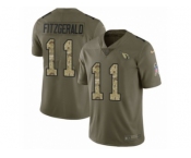 Youth Nike Arizona Cardinals #11 Larry Fitzgerald Limited Olive Camo 2017 Salute to Service NFL Jersey