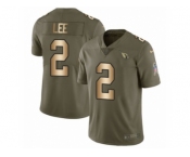 Youth Nike Arizona Cardinals #2 Andy Lee Limited Olive Gold 2017 Salute to Service NFL Jersey