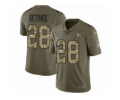 Youth Nike Arizona Cardinals #28 Justin Bethel Limited Olive Camo 2017 Salute to Service NFL Jersey