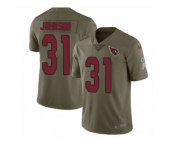 Youth Nike Arizona Cardinals #31 David Johnson Limited Olive 2017 Salute to Service NFL Jersey