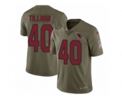 Youth Nike Arizona Cardinals #40 Pat Tillman Limited Olive 2017 Salute to Service NFL Jersey