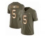 Youth Nike Arizona Cardinals #5 Drew Stanton Limited Olive Gold 2017 Salute to Service NFL Jersey