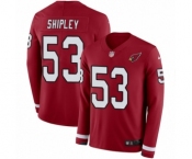 Youth Nike Arizona Cardinals #53 A.Q. Shipley Limited Red Therma Long Sleeve NFL Jersey