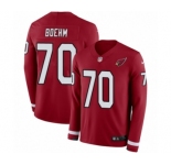 Youth Nike Arizona Cardinals #70 Evan Boehm Limited Red Therma Long Sleeve NFL Jersey