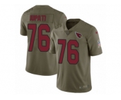 Youth Nike Arizona Cardinals #76 Mike Iupati Limited Olive 2017 Salute to Service NFL Jersey