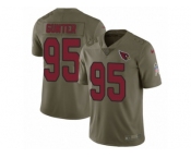Youth Nike Arizona Cardinals #95 Rodney Gunter Limited Olive 2017 Salute to Service NFL Jersey